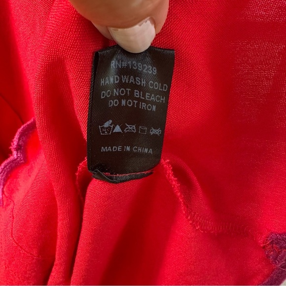 Pomander Place Parker Dress Poppy Red Puff Sleeve Smocked Cotton Blend - Picture 12 of 13